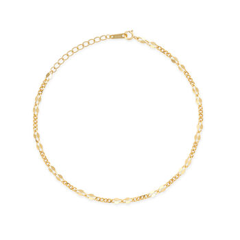Delicate 18 K Bohemian Gold Plated Chain Anklet, 2 of 10