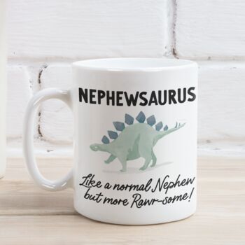 Nephew Or Niece Dinosaur Personalised Mug, 4 of 4
