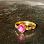 18ct Gold Sunrays Star Ruby Ring, thumbnail 2 of 5