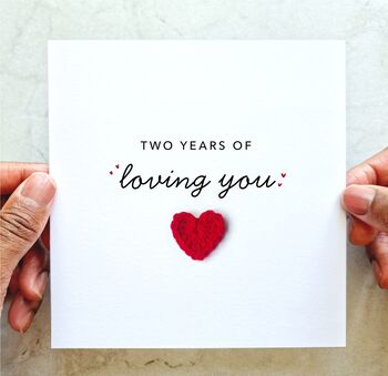 Personalised Crochet Heart Anniversary Card, 4 of 6