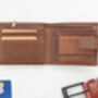 Personalised Leather Wallet Flip Up Rfid Gift, thumbnail 11 of 12