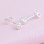 Sterling Silver Tiny Love Knot Stud Earrings, thumbnail 3 of 6