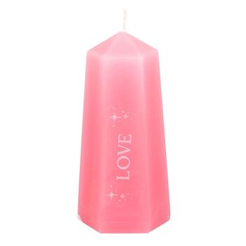 Love Crystal Candle With Rough Rose Quartz, 3 of 3