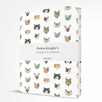 Watercolour Cats Personalised Journal, 7 of 8