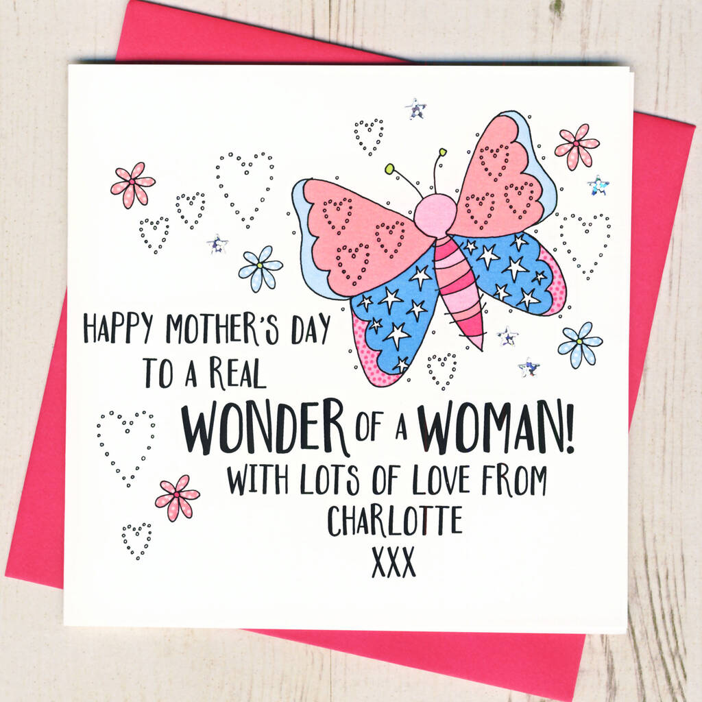 Personalised Wonder Of A Woman Mothers Day Card By Eggbert And Daisy