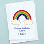'Rainbow' Personalised Girls Birthday Card, thumbnail 3 of 4