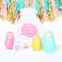 Rainbow Nesting Dolls, Bunny, Personalised Bag, thumbnail 1 of 4