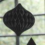 Black Honeycomb Paper Hanging Decorations, thumbnail 2 of 4