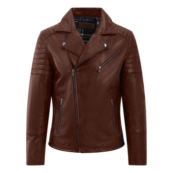 Luxury Biker Leather Jacket Men's, 7 of 10