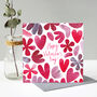 Pink Abstract Valentine's Day Card, thumbnail 7 of 8