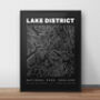 Lake District National Park Contours Art Print, thumbnail 1 of 6