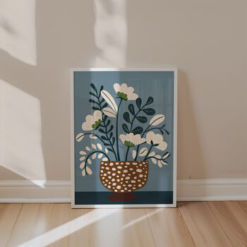 Personalised Abstract Flowers In A Vase Art Print, 2 of 4