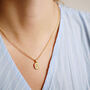 Simple Embossed Tarot Gold Pendant Necklace, thumbnail 7 of 12