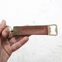 Personalised Leather Bottle Opener Keyring Gift For Dad, thumbnail 1 of 7