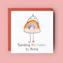Sending Rainbows To You Personalised Card, thumbnail 2 of 4