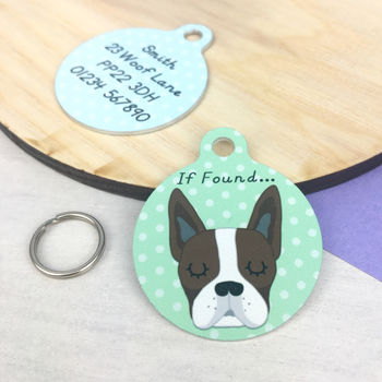 Boston Terrier Personalised Dog ID Tag, 12 of 12