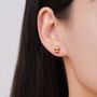 Mismatched Seagull And French Fries Stud Earrings In Sterling Silver, thumbnail 7 of 12