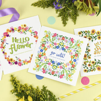 Hello Flower Birthday Card, 2 of 3