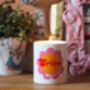 Personalised Retro Flower Name Candle, thumbnail 3 of 5