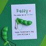 Daddy/Mummy Ha Pea Fidget Toy Valentine's Day Card, thumbnail 1 of 2