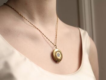 Forget Me Not Locket Necklace, 2 of 9