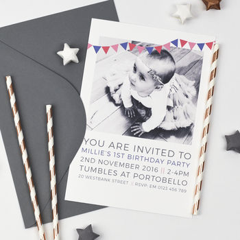Personalised Photo Birthday Party Invitations, 3 of 5