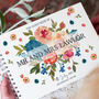 Personalised Peach And Navy Roses Wedding Guest Book, thumbnail 2 of 8