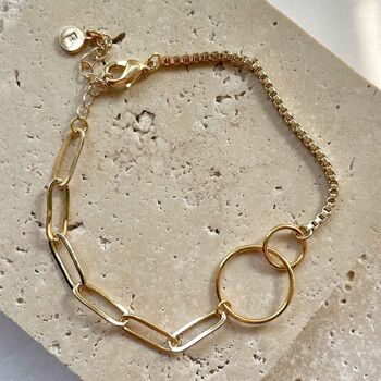 Contrast Chain Bracelet With Infinity Charm, 4 of 5