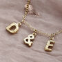 Textured Initial Letter Station Necklace, thumbnail 3 of 6