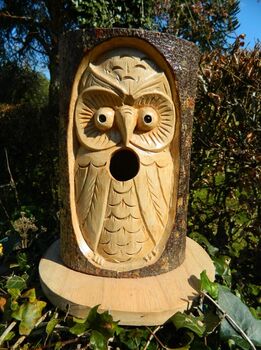 Solid Bird House Hand Carved From Wood, 5 of 7