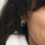 Sterling Silver Twist And Shout Stud Hoops, thumbnail 2 of 6