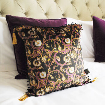 The Gold Decorative Thistle Eco Friendly Square Cushion, 2 of 5