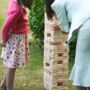 Personalised Giant Tumbling Blocks For Weddings And Events, Large Tumbling Blocks Garden Game, thumbnail 4 of 5