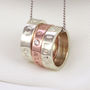 Solid 9ct White And Rose Gold Family Name Necklace, thumbnail 3 of 5