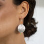 Etched Large Disc Earrings, thumbnail 3 of 3