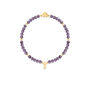 Amethyst And Gold Beads Healing Cystals Bracelet Gift, thumbnail 3 of 5