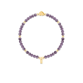 Amethyst And Gold Beads Healing Cystals Bracelet Gift, 3 of 5