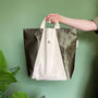 Personalised Retro Initial Khaki And Cream Tote Bag, thumbnail 1 of 2