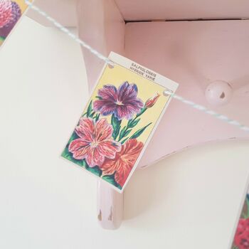 Flower Seed Packet Card Bunting, 8 of 8
