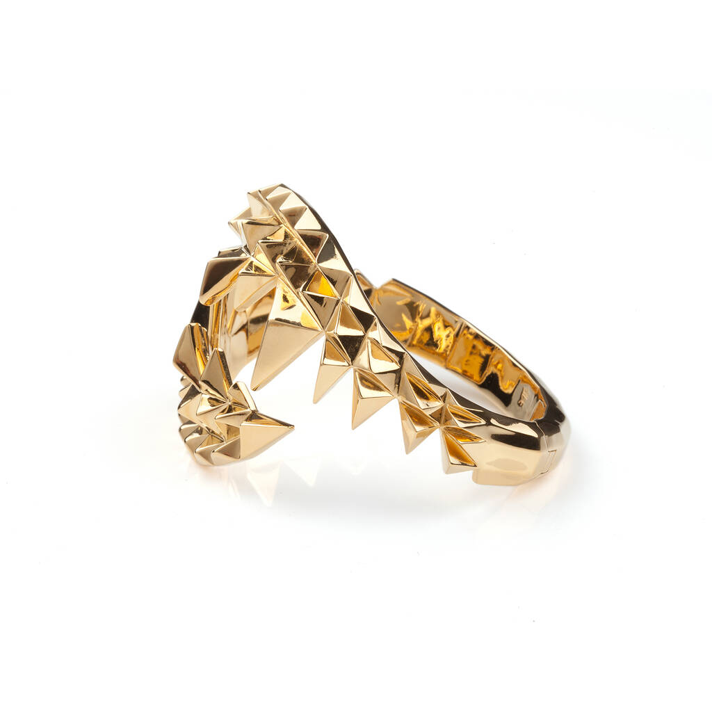 Crocodile Bangle In Gold By Kasun London