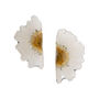 Half Daisy Pressed Flower Sterling Silver Stud Earrings, thumbnail 2 of 3