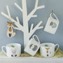 Personalised Hand Decorated Woodland Friends Cups, thumbnail 1 of 6