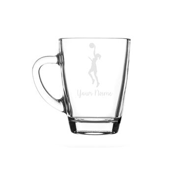 Personalised Female Basketball Player Engraved Glass, 3 of 6
