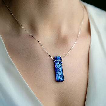 Sapphire Blue Fused Glass Jewellery Set, 8 of 10