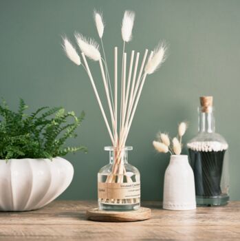Smoked Cedar And Bergamot Luxury Clear Reed Diffuser, 2 of 4