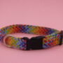 Rainbow Geometric Dog Collar, thumbnail 1 of 10