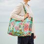 Reversible Botanical Print Quilted Cotton Tote Bag, thumbnail 1 of 3