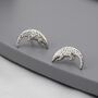 Sterling Silver Pangolin Stud Earrings, thumbnail 6 of 11