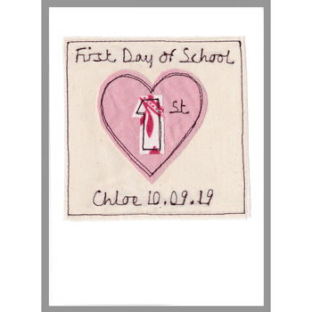 Personalised Heart 1st Birthday Card For Girls, 8 of 12