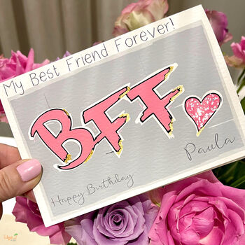 Personalised Bff Best Friend Birthday Card, 3 of 6